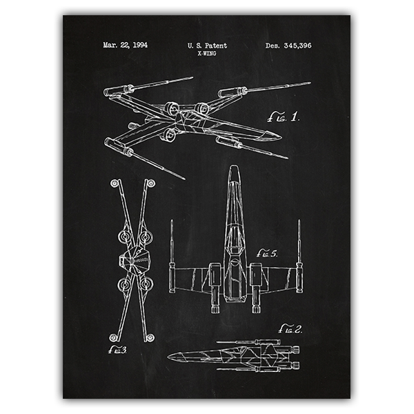Adesivi Murali: X-Wing brevetto Lastra