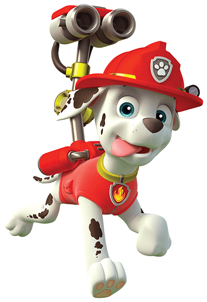 Adesivi per Bambini: Paw Patrol - Marshall in azione