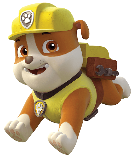 Adesivi per Bambini: Paw Patrol - Rubble in azione