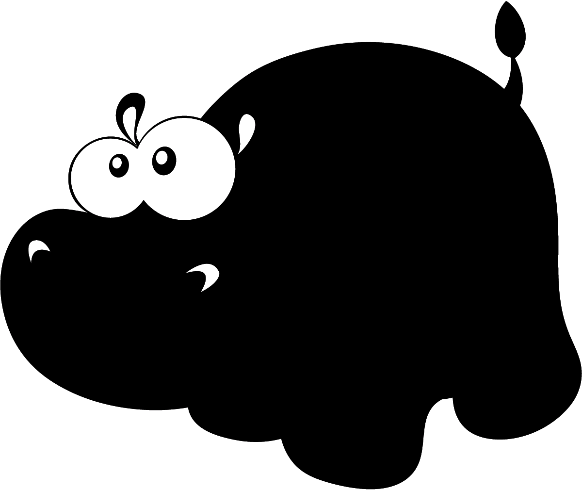 Adesivi per Bambini: Ippopotamo