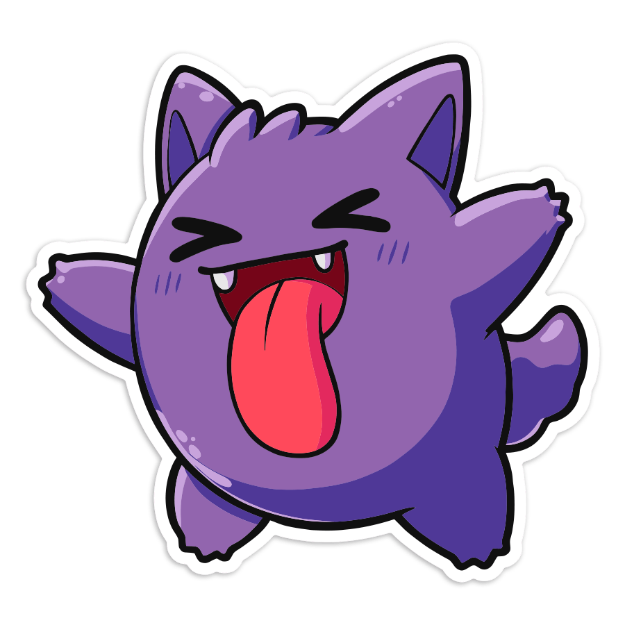Adesivi per Auto e Moto: Gengar Pokémon Chibi