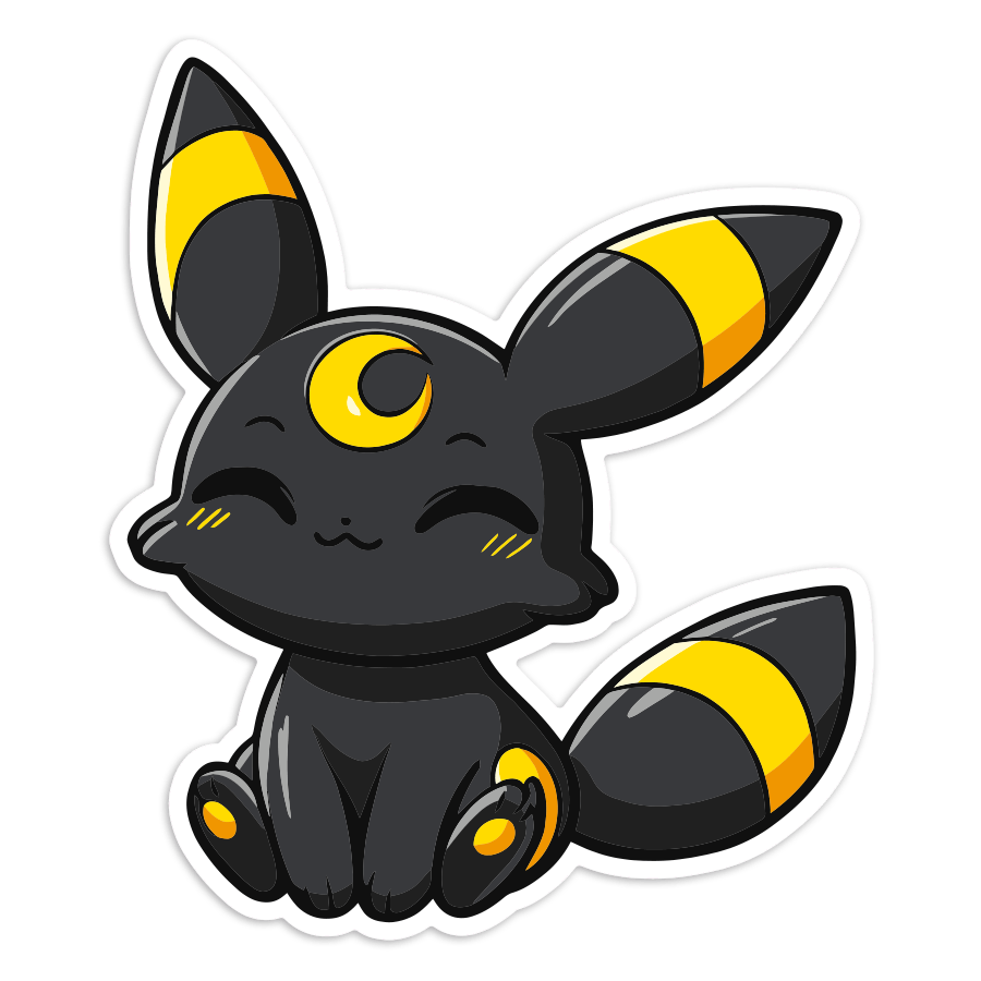 Adesivi per Auto e Moto: Umbreon Pokémon Chibi