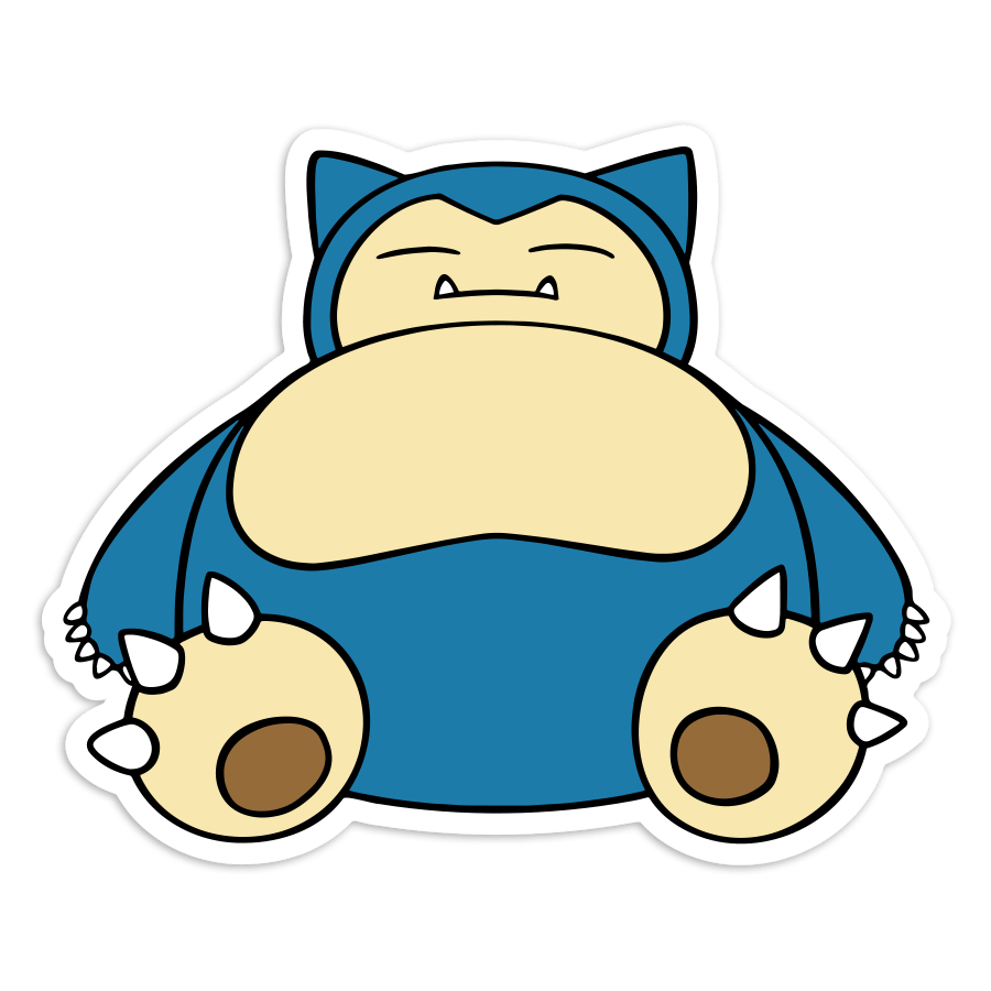 Adesivi per Auto e Moto: Snorlax Pokémon