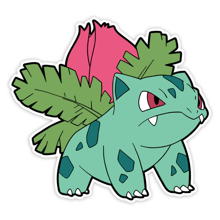 Adesivi per Auto e Moto: Ivysaur Classico in Evoluzione