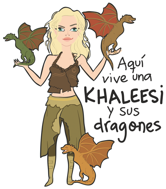 Adesivi per Bambini: Khaleesi e draghi