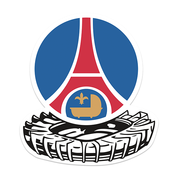 Adesivi Murali: PSG Shield anni