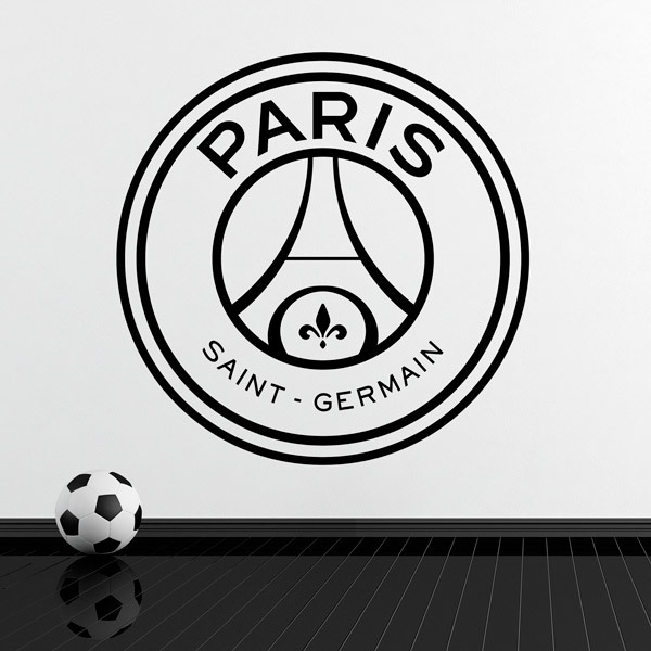 Sticker Mural Paris Saint-Germain et Logo - 90cm x 25cm