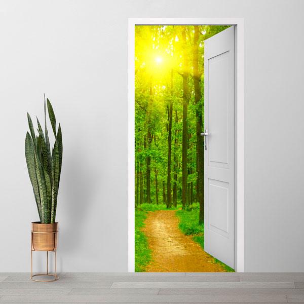 Adesivi Murali: Porta aperta sulla foresta
