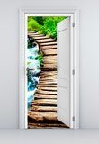 Adesivi Murali: Porta aperta ponte di legno 5