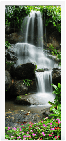 Adesivi Murali: Porta Cascata e pietre 2