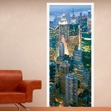 Adesivi Murali: Skyscraper door a New York 3