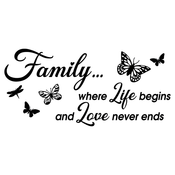 Adesivi Murali: Family is where life begins