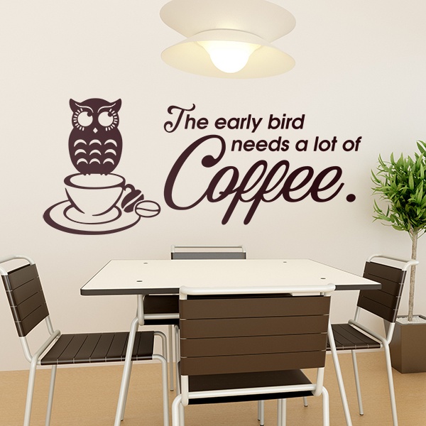 Adesivi Murali: A good coffee helps an early riser