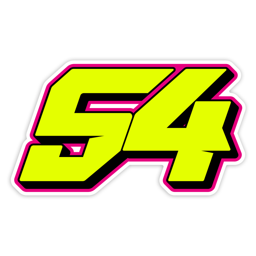 Adesivi per Auto e Moto: Numero 54 MotoGP Fermín Aldeguer