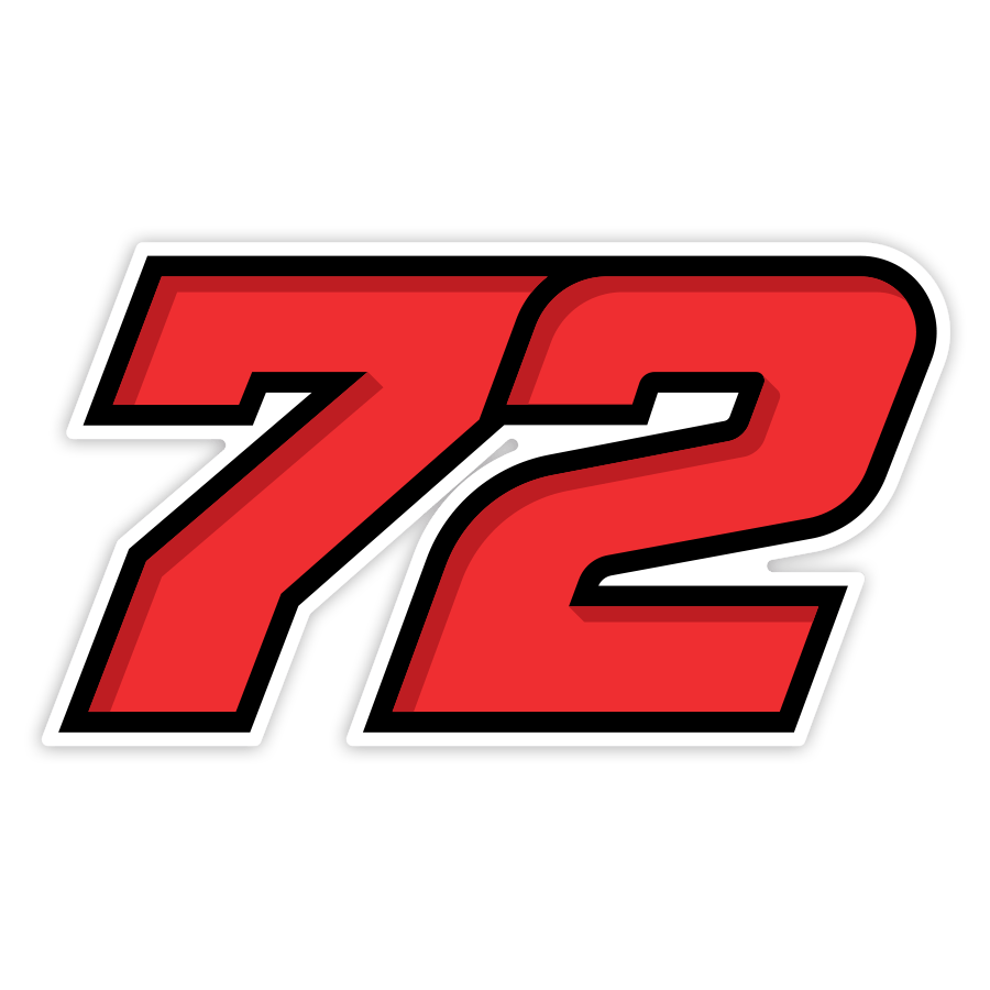Adesivi per Auto e Moto: Numero 72 MotoGP Marco Bezzecchi