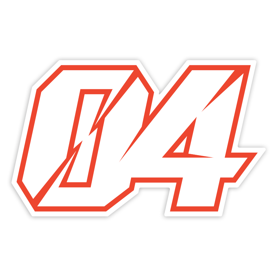 Adesivi per Auto e Moto: Numero 04 MotoGP Andrea Dovizioso