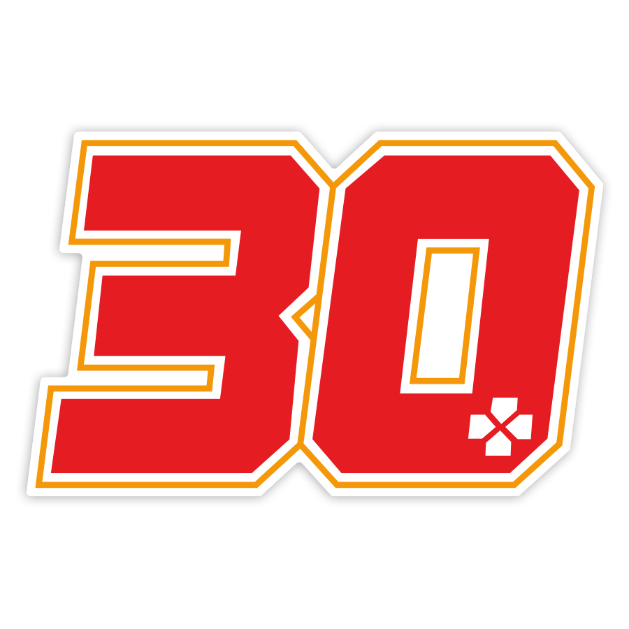Adesivi per Auto e Moto: Numero 30 MotoGP Takaaki Nakagami