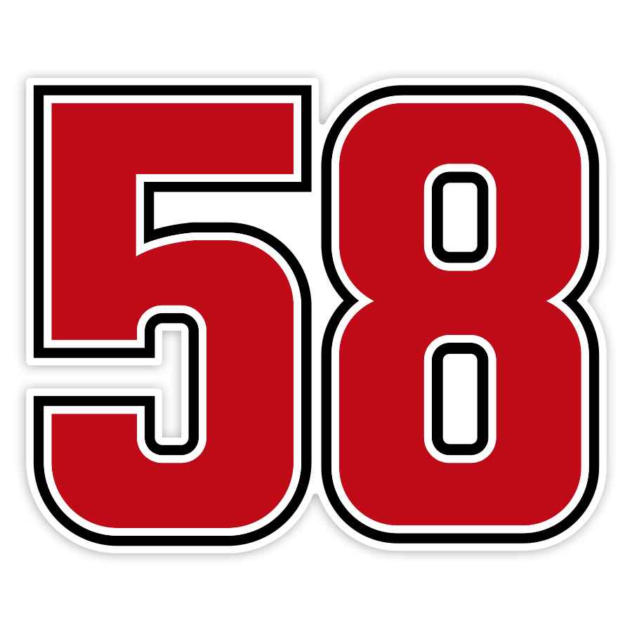 Adesivi per Auto e Moto: Numero 58 MotoGP Marco Simoncelli