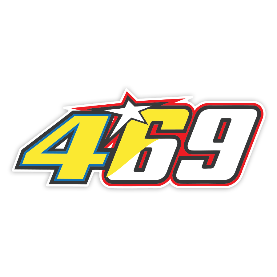 Adesivi per Auto e Moto: Numero 469 MotoGP Valentino Rossi & Nicky Hayden