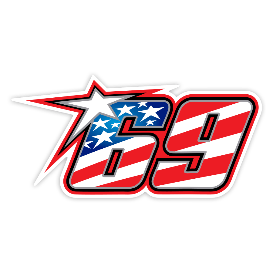 Adesivi per Auto e Moto: Numero 69 MotoGP Nicky Hayden