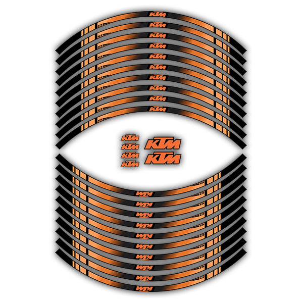 Adesivi per Auto e Moto: Kit adesivo ruote Strisce KTM