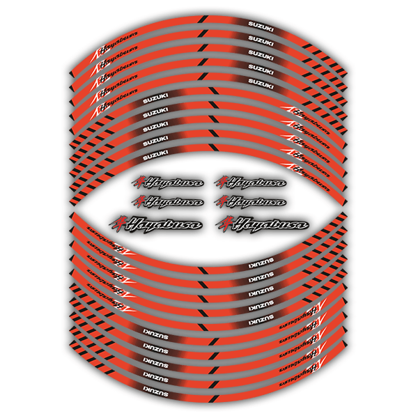 Adesivi per Auto e Moto: Kit adesivo ruote Strisce Suzuki Hayabusa