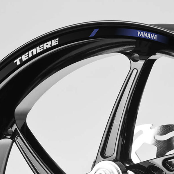 Adesivi per Auto e Moto: Kit adesivo ruote Strisce Yamaha Tenere