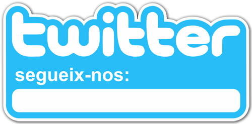 Adesivi Murali: Segueix-nos a Twitter