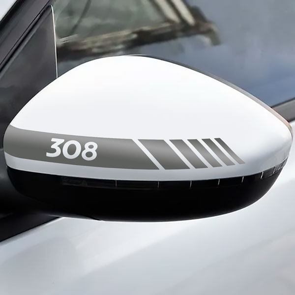 Adesivi per Auto e Moto: Adesivo Retrovisore Peugeot Modelli