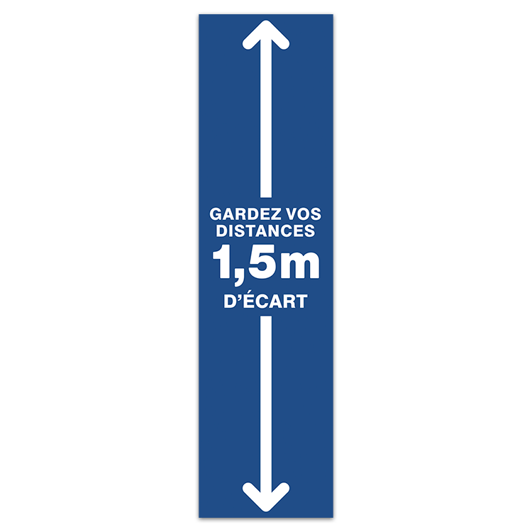 Adesivi per Auto e Moto: Adesivo Pavimento 1,5m di Distanza - Francesi