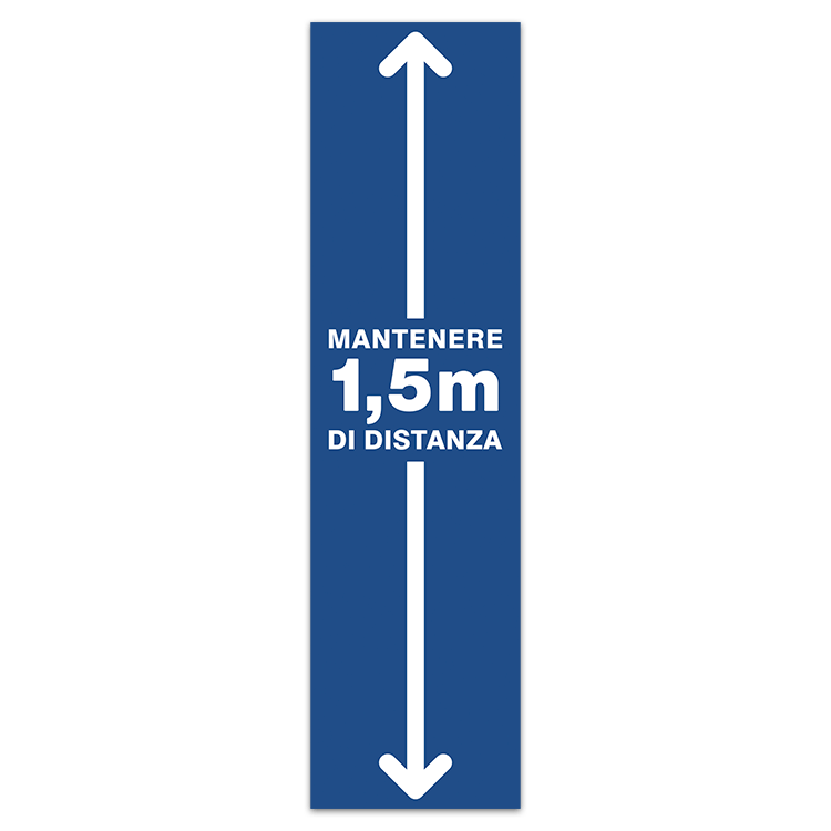 Adesivi per Auto e Moto: Adesivo Pavimento 1,5m di Distanza