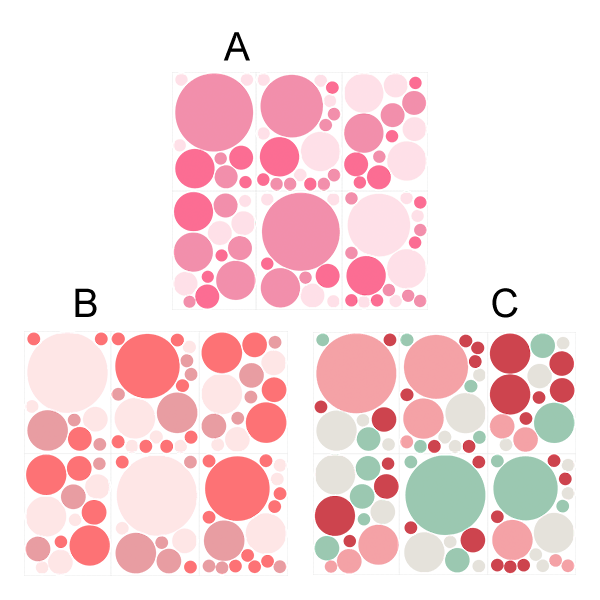 Adesivi Murali: Set Cerchi di Sfumature Rosa