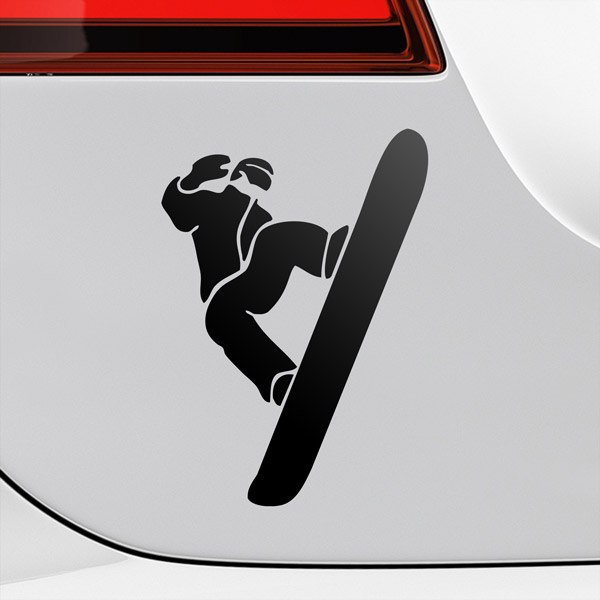 Adesivi per Auto e Moto: Snowboarder nell'aria