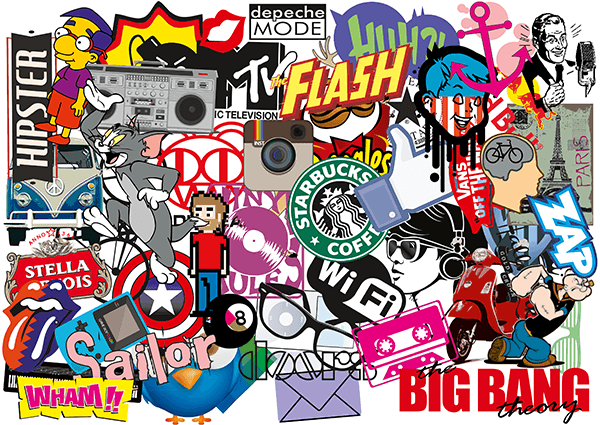 Adesivi per Auto e Moto: Sticker Bomb Serie Tv