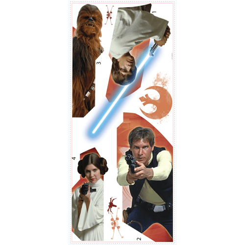 Adesivi Murali: Star Wars Luke Solo Chewie e Leia