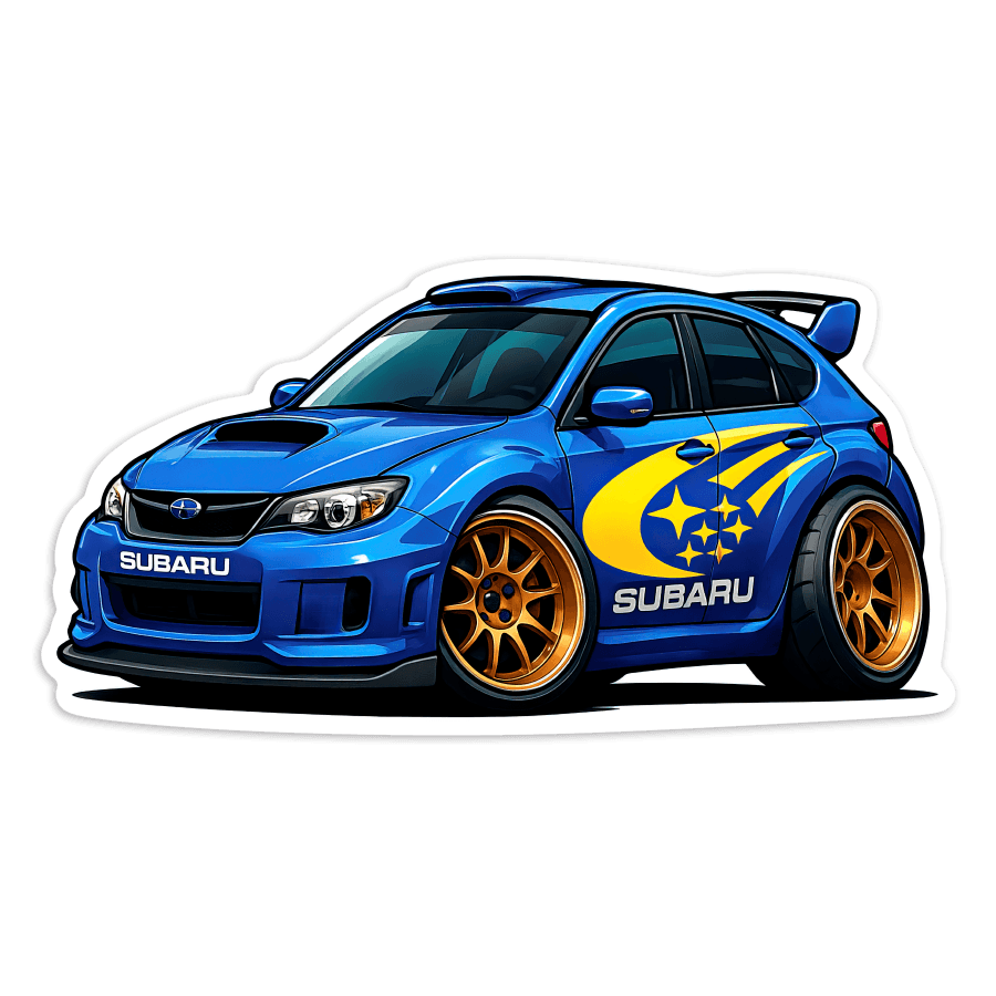 Adesivi per Auto e Moto: Subaru WRX STI Hatchback Rally