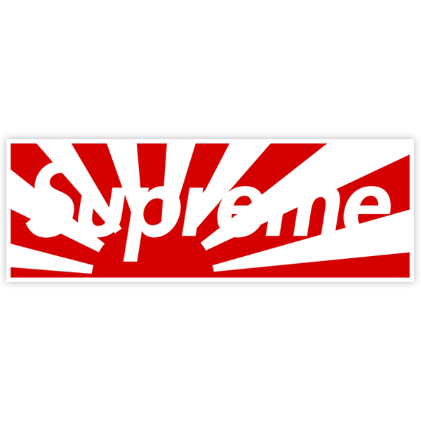 Adesivi per Auto e Moto: Supreme bandiera giapponese