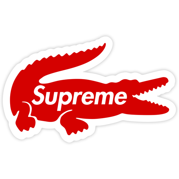 Adesivi per Auto e Moto: Supreme coccodrillo