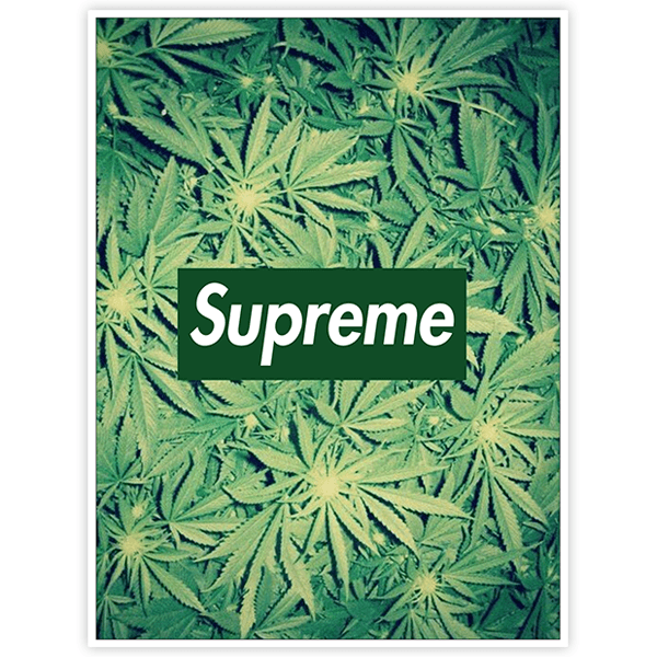 Adesivi per Auto e Moto: Supreme marijuana