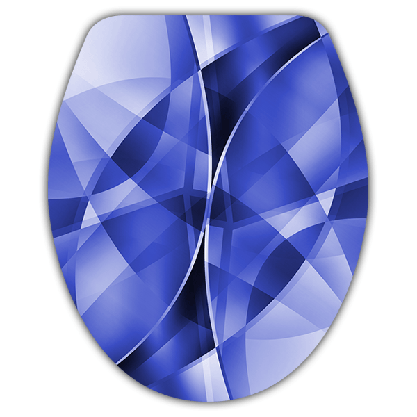 Adesivi Murali: Top wc Astratto blu