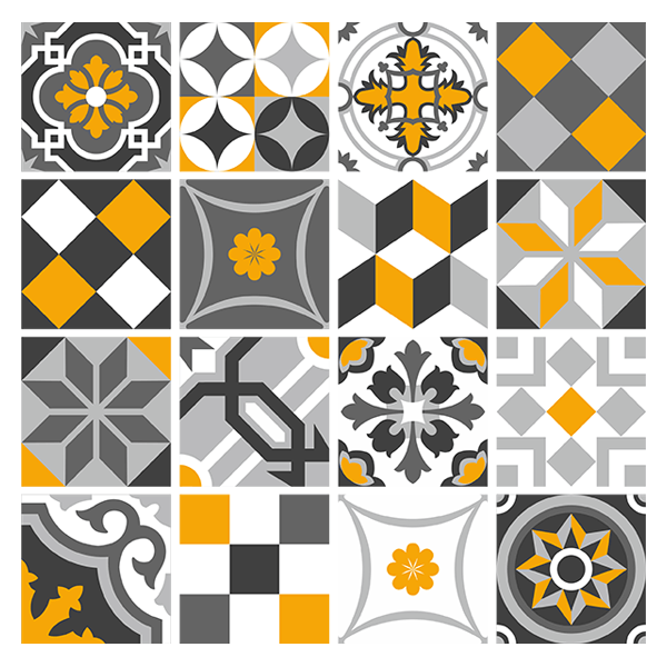 Adesivi Murali: Kit 48 adesivo per Piastrelle ornamentale
