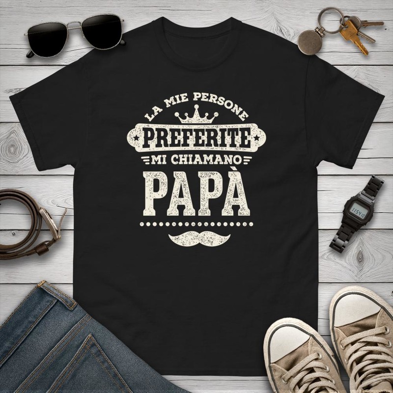 Maglietta Personalizzata Festa Del Papà 'La Mia Persona Preferita' – Regalo Originale In Cotone Per Papà