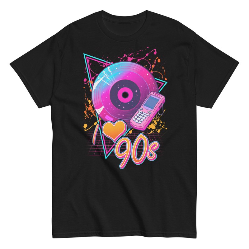 Maglietta Amore 90s Cellulare Vinile StickersMurali