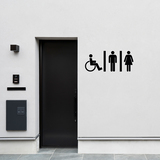 Adesivi Murali: WC Mixto persone disabili 2