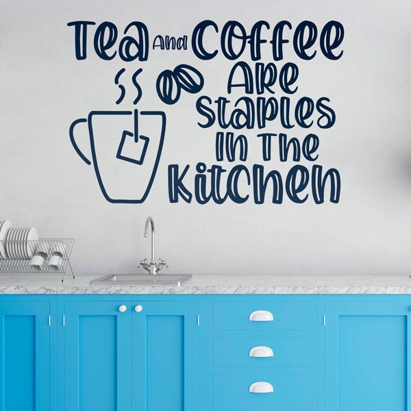 Adesivi Murali: Tea and coffee are staples in the kitchen