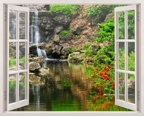 Adesivi Murali: Lago e cascata