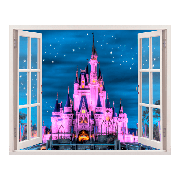 Adesivi per Bambini: Finestra Castello di Disney