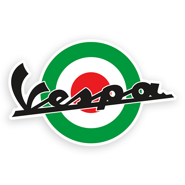 Adesivi per Auto e Moto: Vespa Cerchio Verde