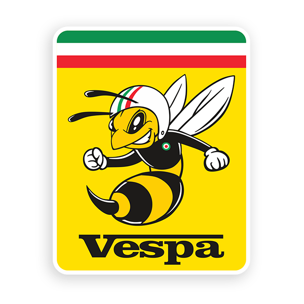 Adesivi per Auto e Moto: Vespa Bee Italiana