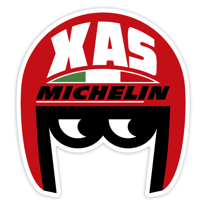 Adesivi per Auto e Moto: XAS Michelin Casco Retrò